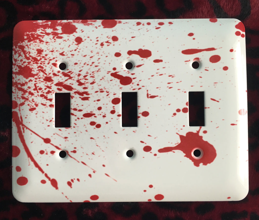 Blood Splatter Triple Light Switch Cover