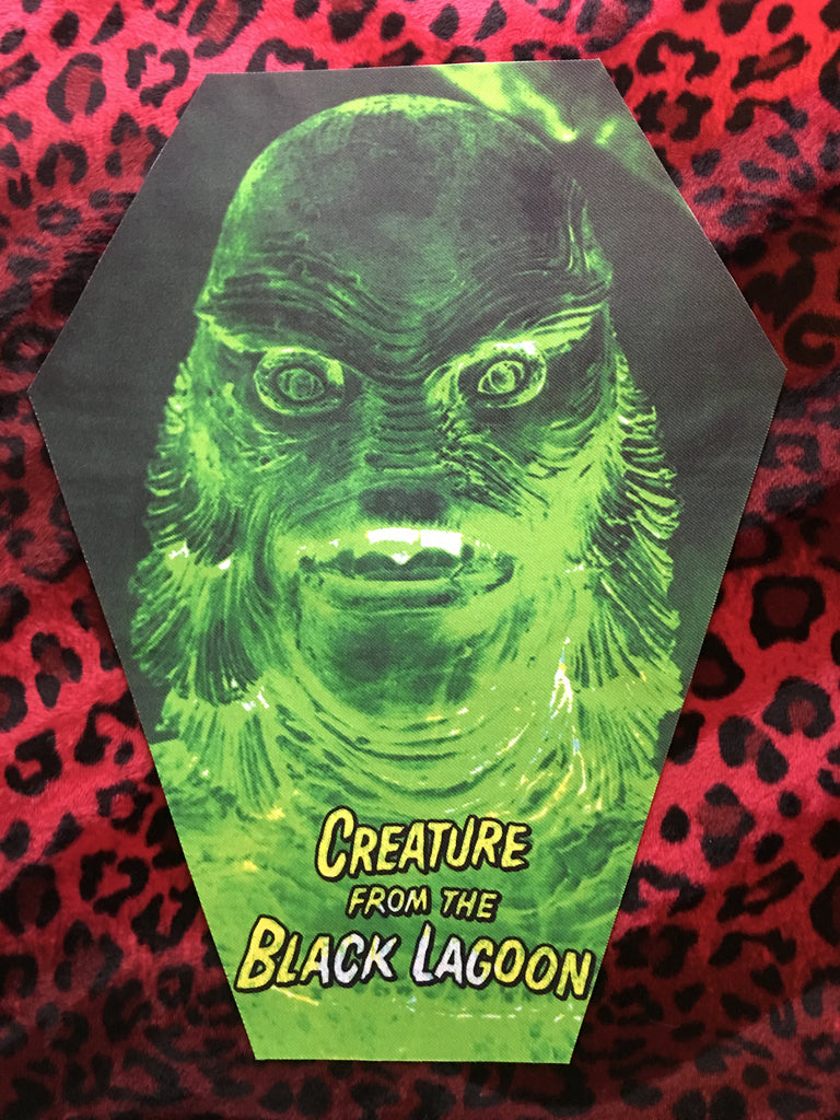 Creature From The Black Lagoon Coffin Shaped Back Patch