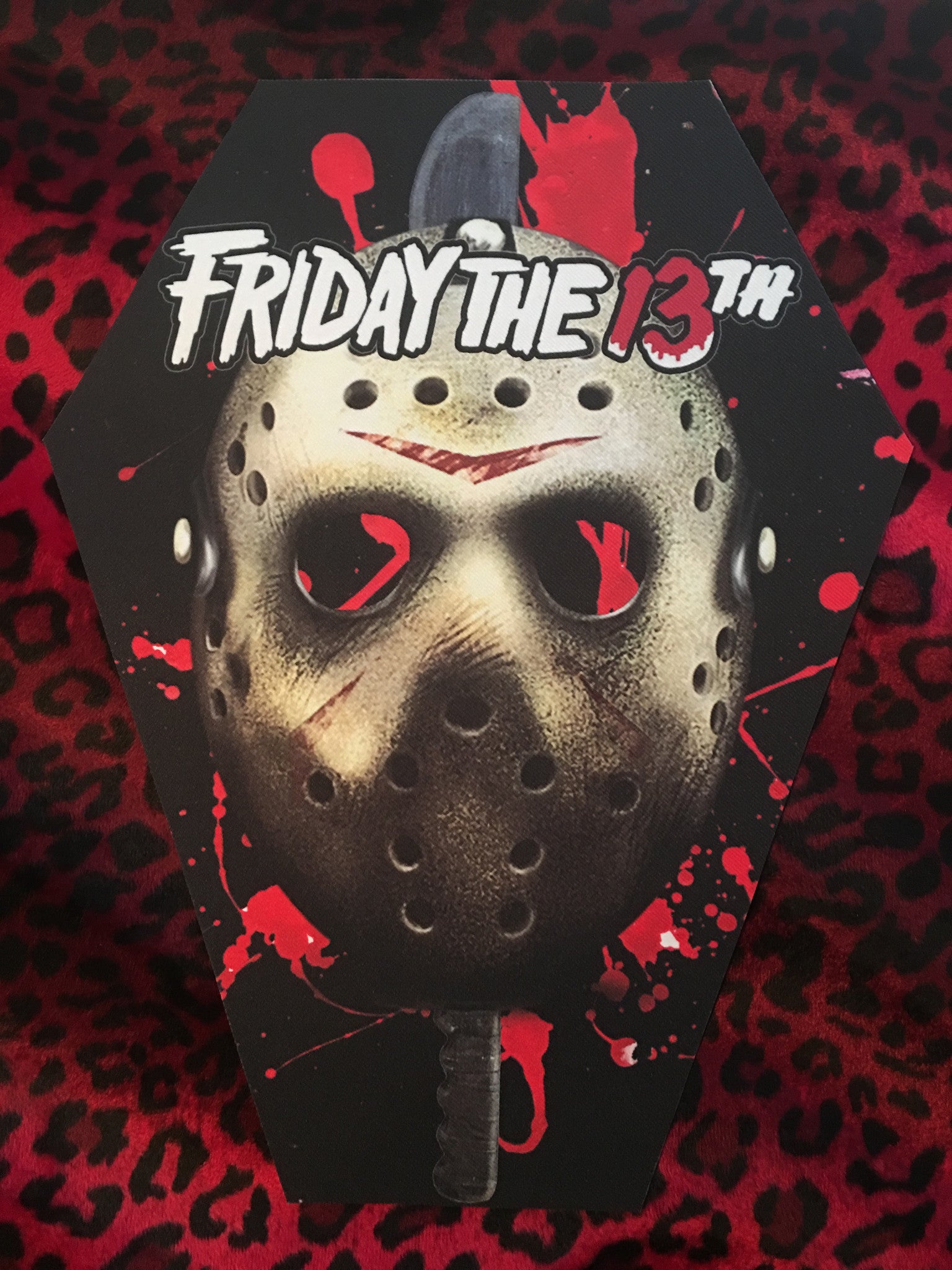 Friday the 13th Coffin Shaped Back Patch