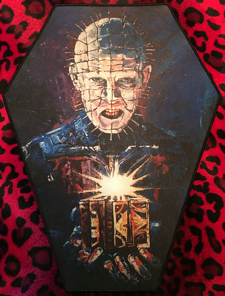 Hellraiser Pinhead Coffin Shaped Back Patch