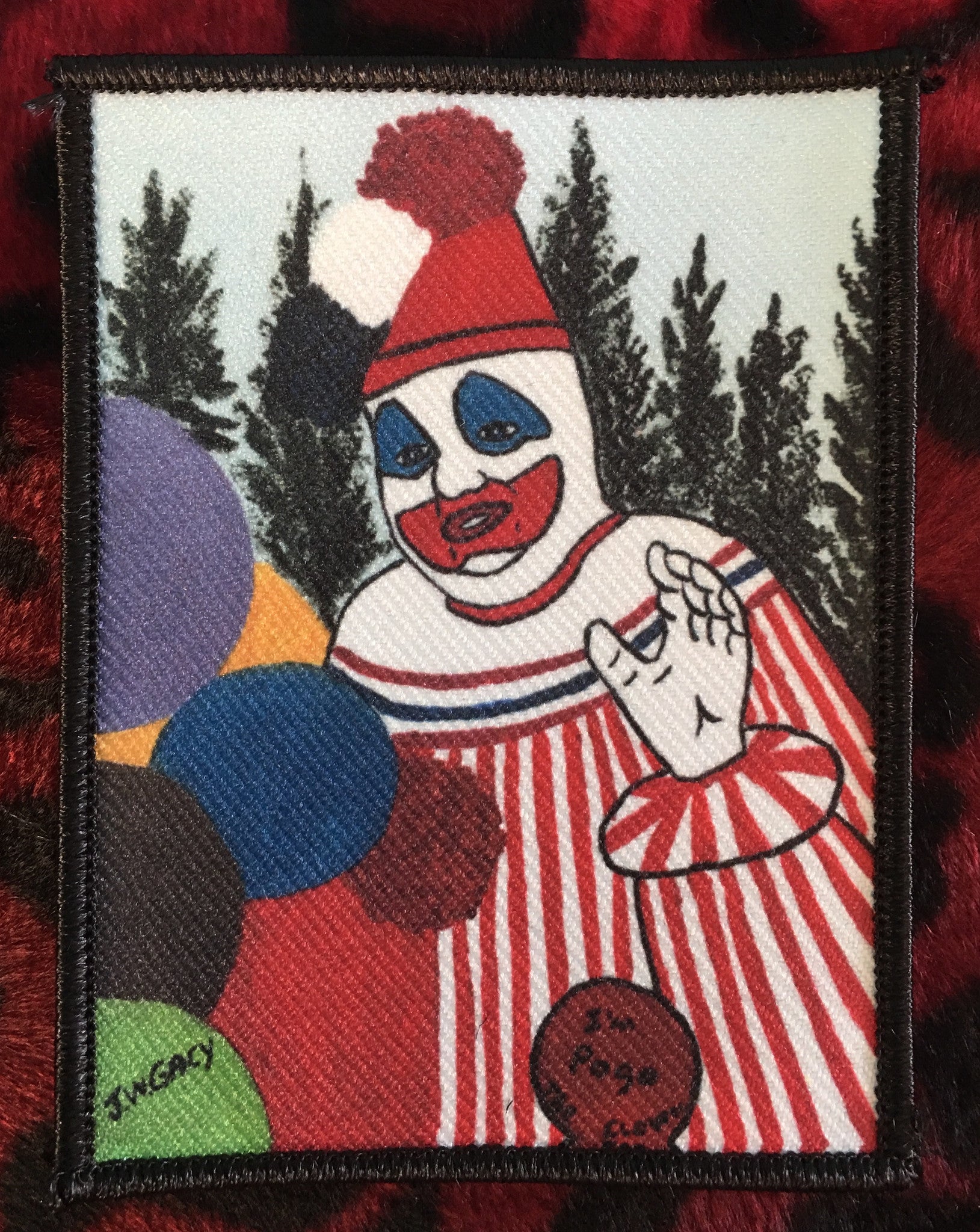John Wayne Gacy Pogo The Clown Painting Patch