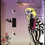 Beetlejuice Cartoon Double Light Switch Cover