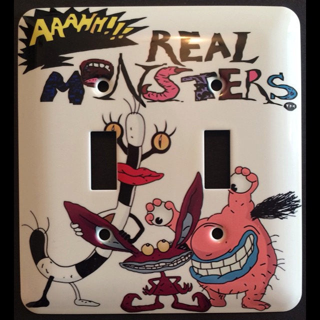 Aaahh!!! Real Monsters Double Light Switch Cover