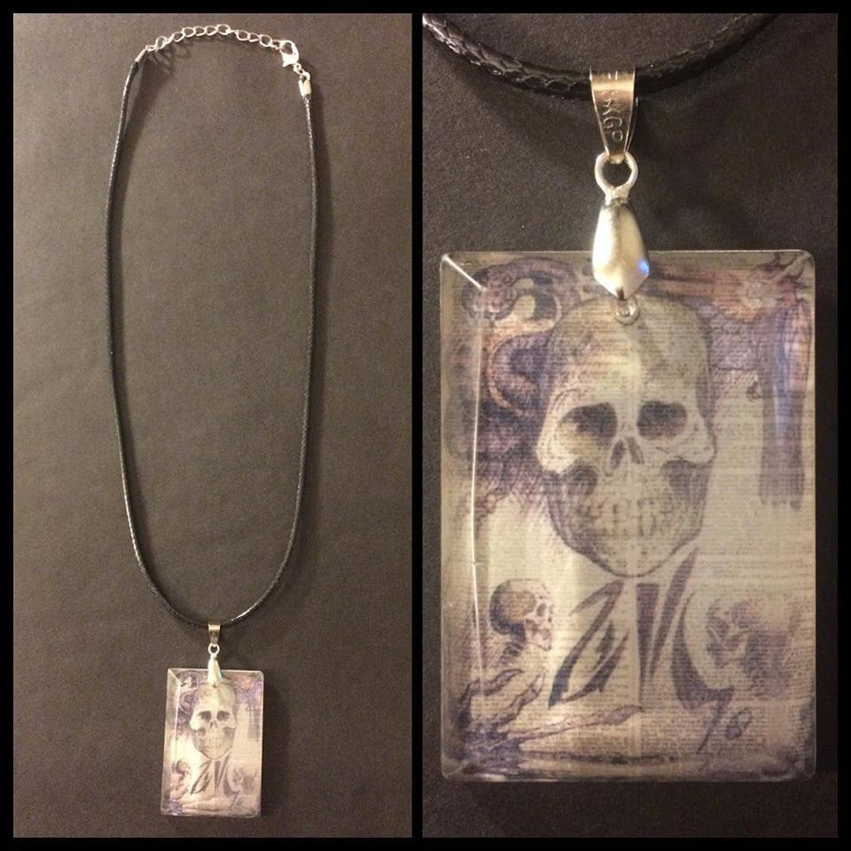 Necronomicon Page Crystal Necklace